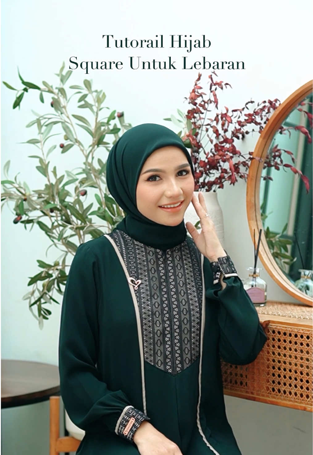 Lebaran cantik? Bisa banget pake tutorial hijab ini sat-set anti ribet ❤️ Lebaran nyaman pakai Rayana Luxury in Emarald Grace 🥰