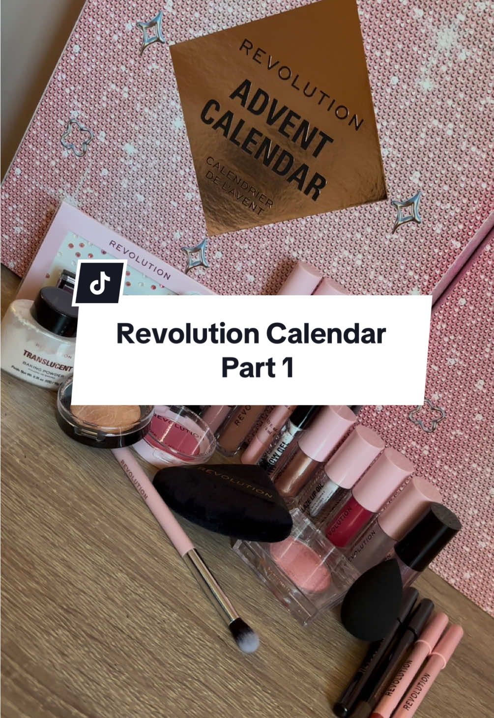 Part 1 of unboxing @Makeup Revolution advent calendar 🎁 #revolution #revolutionadventcalendar #revolutionadventcalendar2024 #adventcalendar #fyp 