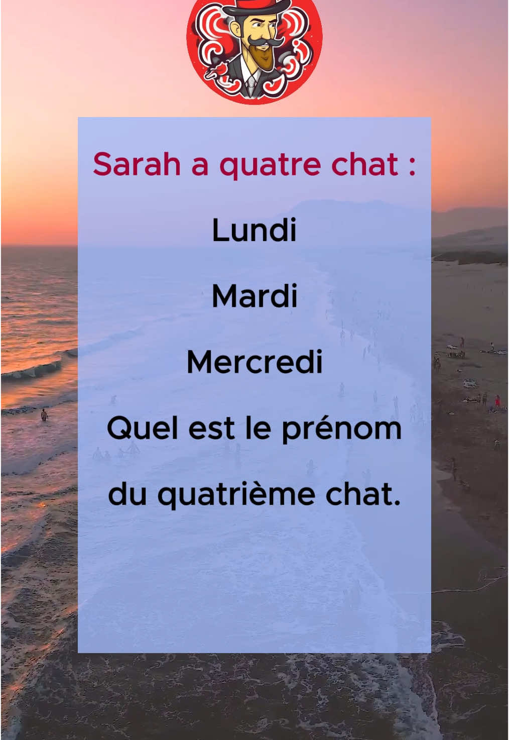 L’énigme de Sarah ! #Enigme #Logique #devinette 