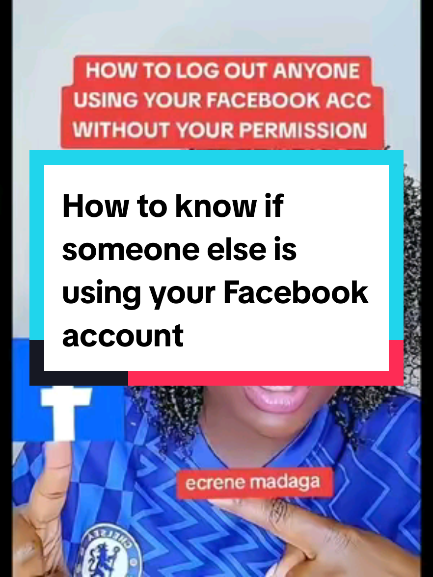 steps in how to check if someone else is using your Facebook account without your permission  #facebooktips #facebook #tech #menintech #womenintech #tiktokbegginers #ecrene_m 