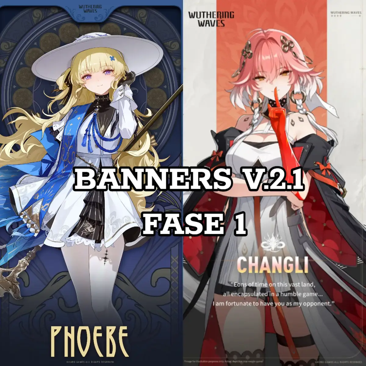 Posibles Banners de la V.2.1 FASE 1 Phoebe - Changli  Fase 2 Brant - The Shorekeeper  Tomar esta información con pinzas. Sujeto a Cambios  -Via Zani Oppai  #wutheringwaves #Rinascita #ragunna #phoebe #changli #brant #theshorekeeper #Gaming #fyp 