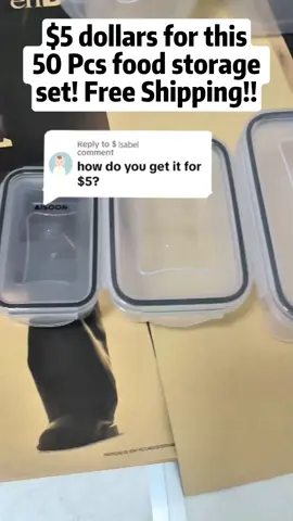 50 Pcs food storage containers set at an insanely good price! #KitchenHacks #kitchenware #foodstorage  #containers #storagewars 
