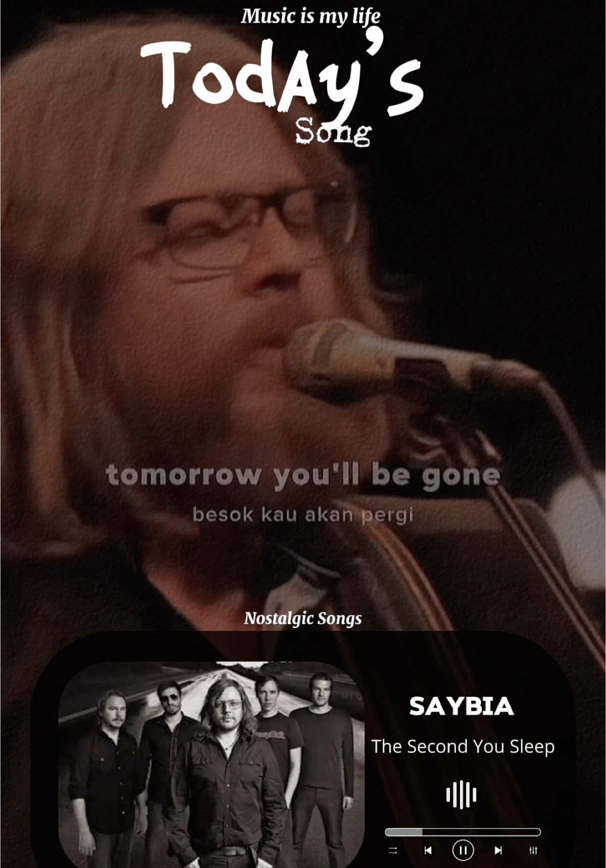 The Second You Sleep - Saybia  #saybia #thesecondyousleep #nostalgia #nostalgic #nostalgicsongs #lyrics #lirik #liriklagu #lyricsvideo #terjemahanindonesia #musikold 