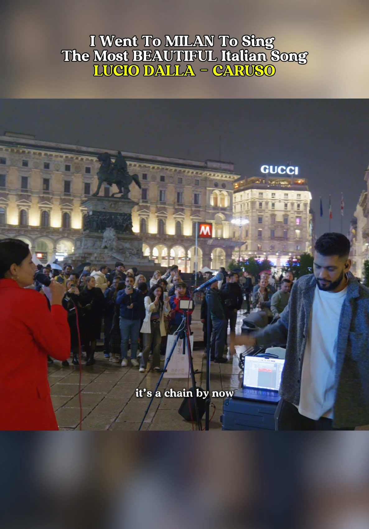 TI AMO ITALIA ❤️ #luciodalla #caruso #singers #milan #busking