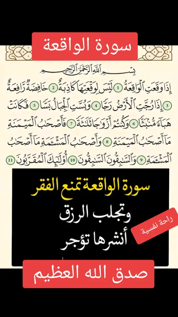 #سورة_الواقعة #القران_الكريم_راحه_نفسية😍🕋 #القران_راحة_نفسية #ارح_سمعك #foryoupage #fyp #viral 