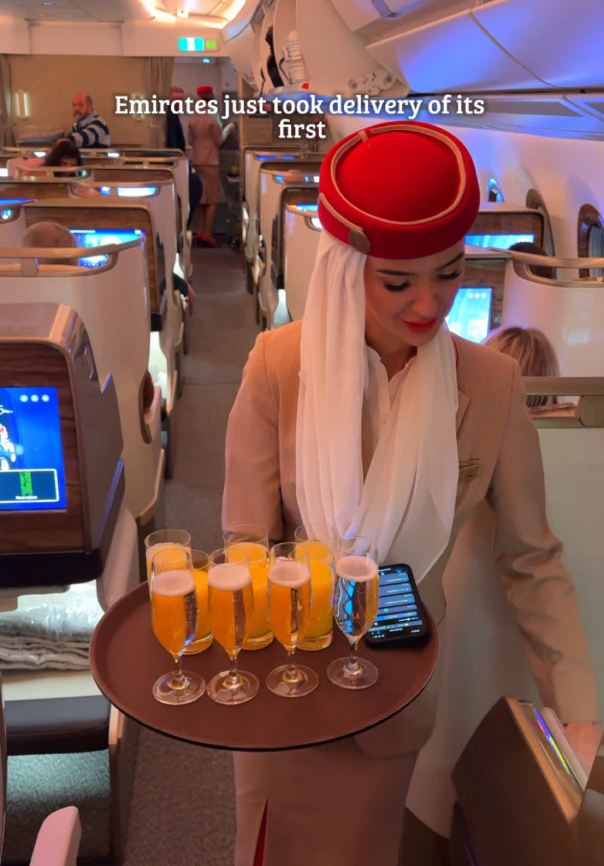 Emirates A350 inaugural flight vibes🤩 Can’t wait to share the full video on YouTube tomorrow!