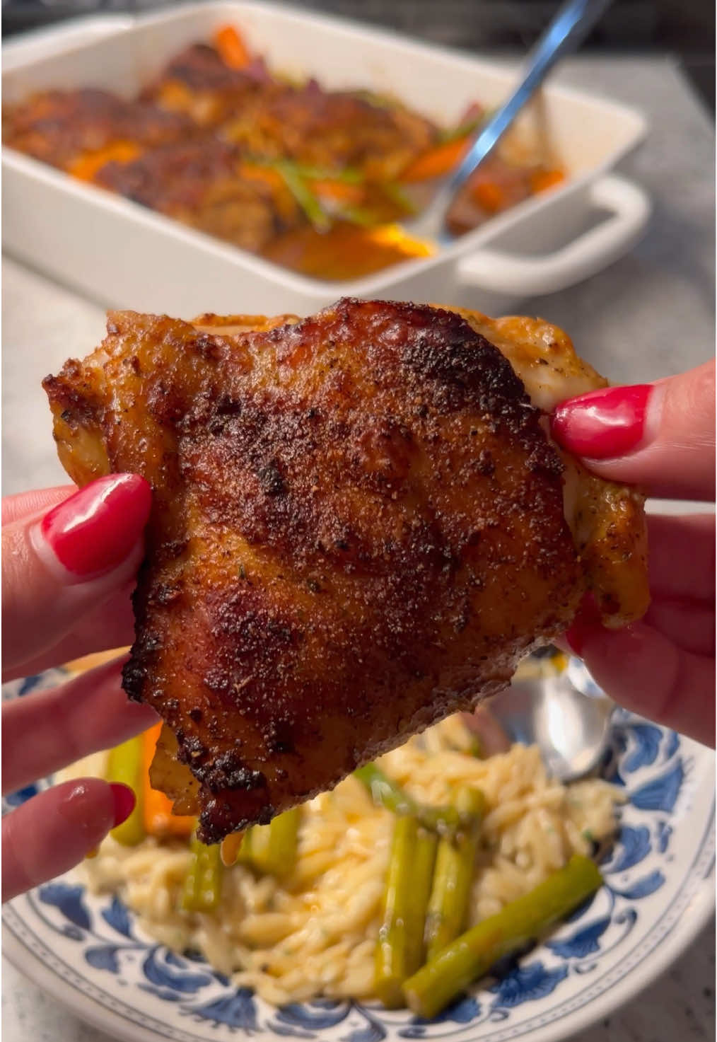 Baked chicken thighs and veggies! 