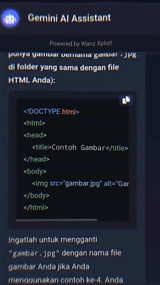 GEMINI-SERVER adalah tools yang memungkinkan kamu untuk generate konten AI secara lokal di server atau localhost. Cukup dengan memasukkan API key Gemini, kamu bisa langsung menikmati konten yang dihasilkan oleh Gemini AI. Tools ini kompatibel untuk dijalankan di Linux, Termux, dan server dengan Node.js. Mudah digunakan, cepat, dan efisien. Cek repositori Github di bio untuk tutorial lengkap dan cara instalasi! #belajarkoding #linux #termux #coding #developerpemula #programming #ai #chatbot #geminiai #google 
