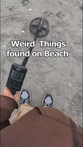 On the beach metal detecting and finding some very weird things while I was digging around in the wet sand looking for long lost treasure, and you never know what you can find when searching at the beach, digging up stuff that people have lost.. #metaldetecting #treasure #beach 