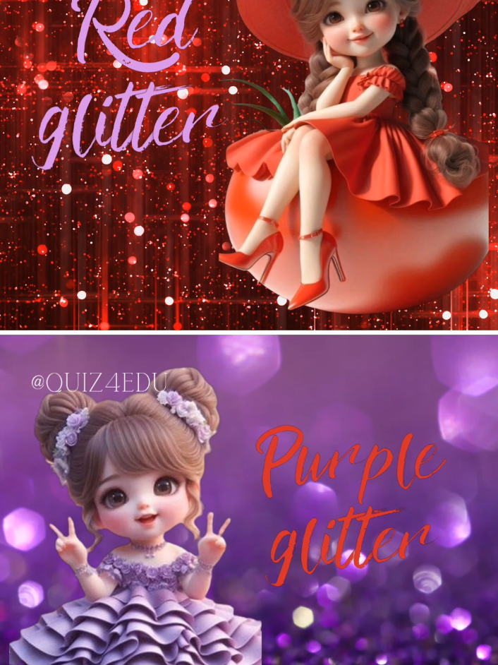 Red glitter Vs purple glitter #short #viral_video #subscribe 