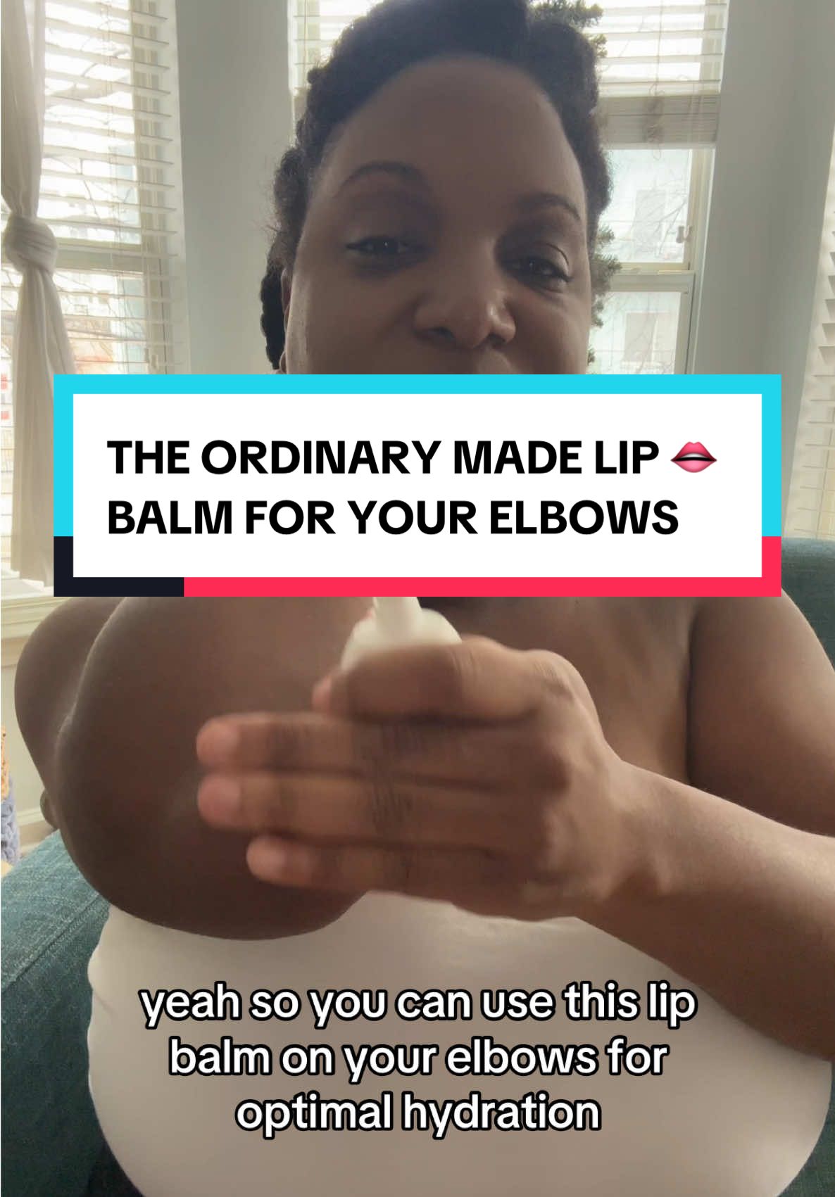 lip balm for your elbows @The Ordinary #theordinary #ordinaryskincare #theordinarylipbalm #lipcare #lipbalm #skincarehack #winterskincare 