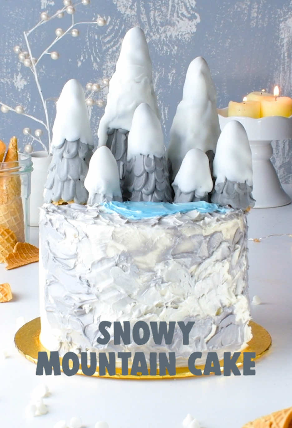 Care for a slice of Snowy Mountain? It tastes like cake! 🏔️🍰 #soyummy #cake #cakedecoration #snow #snowday #polarvortex #snowdaybaking #polarvortexactivites #staycozy #baking #creativecakes #creativebaking #decorativecakes #cakedecorationtutorial