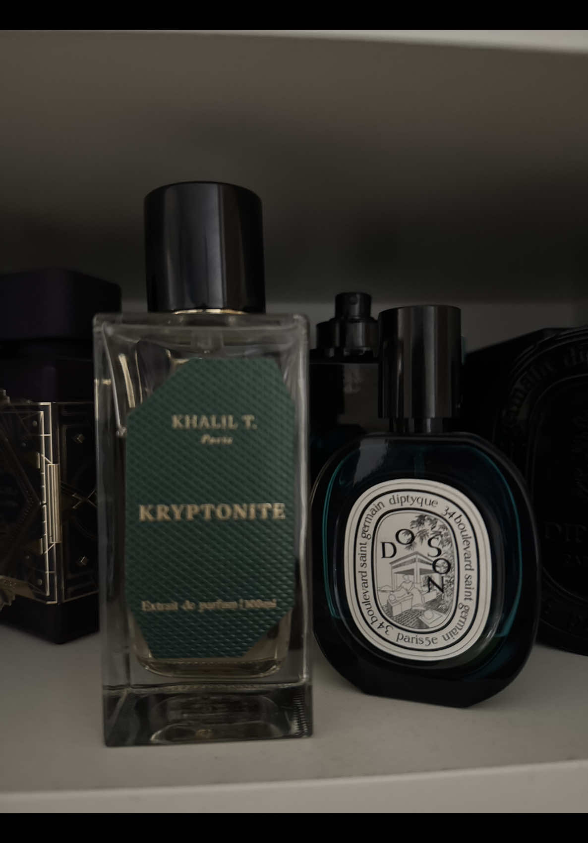 Combo of the day today ☁️ Kryptonite by Khalil t  Layered with DOSON by @diptyque Paris  And you get this all white cloud made of almondy and tuberculeuse so creamy and comfy . It’s about feeling protected ☁️🫶🏼 #diptyque #parfum #perfumetiktok #perfume 