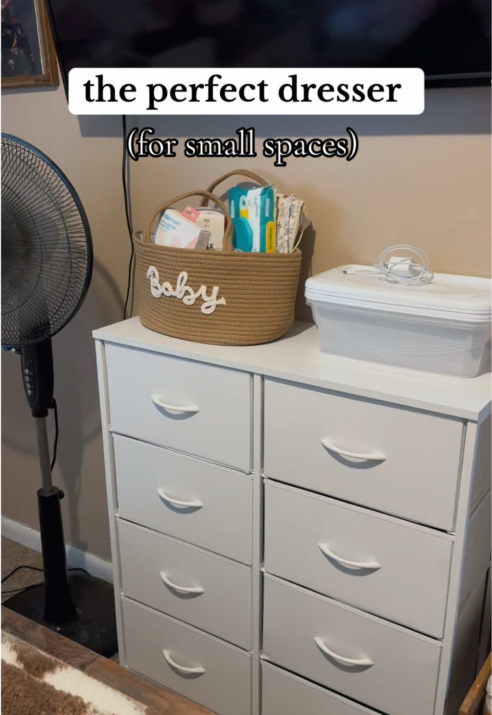 I LOVE having everything organized & the fact that I needed something to put all baby girls necessities in, this dresser was the PERFECT option. It’s lightweight but perfect for what I needed it for and I couldn’t be more excited that it worked out in the small space that I needed it for 💗🥰 #pregnancy #pregnancymusthave #organization #dresser #lightweightdresser #homeorganization #homemusthaves #nesting #nestingstage #babygirl 