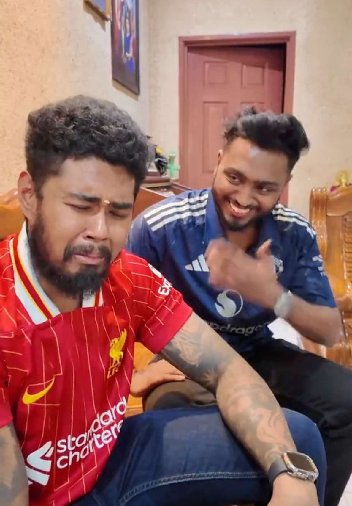 Some fans overconfidently said “Liverpool gonna trash Manchester United at Anfield” 💀😂 #CJ_Janesh #LivMun #YoloMacha 🤟