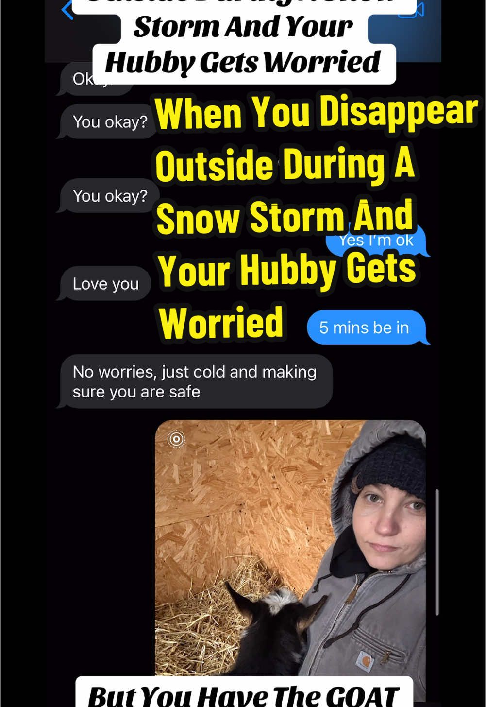 When You Disappear Outside During A Snow Storm And Your  Hubby Gets Worried…But You Have The GOAT Blanket On Your Lap😂 #fyp #goats #farmanimals #goatsoftiktok #snowstorm #winterstorm #farmlife #nigeriandwarfgoats #winter #missouri #stl #stlouis #missouriweather #hubby goat pet, Nigerian dwarf goat, pet goat, Snow Storm January 2025, Missouri snow storm, snow storm Blair, winter storm Blair, winter storm Jan 2025, winter storm, winter vortex, winter vortex 2025,