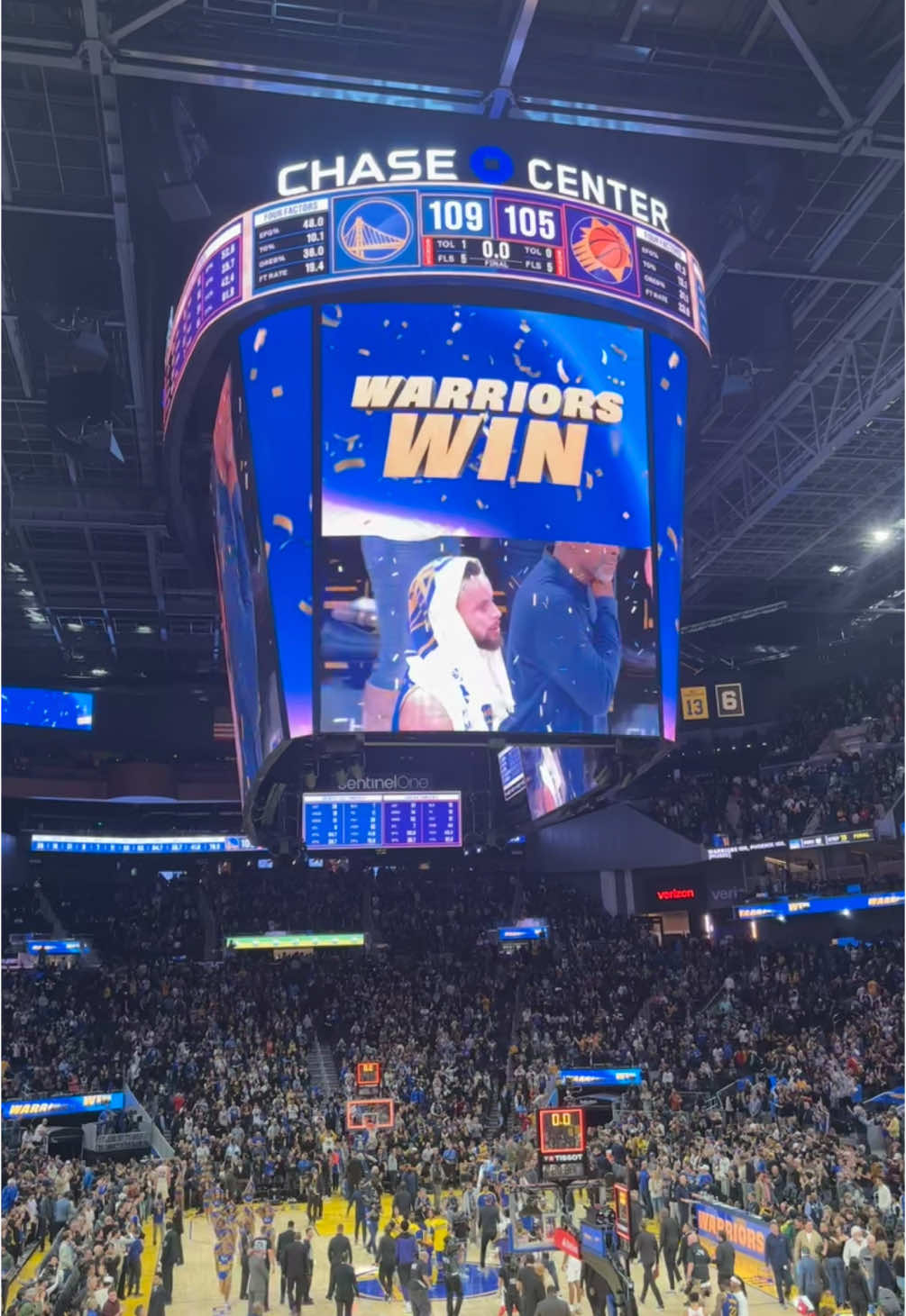 W at home @warriors #sanfrancisco #chasecenter #goldenstatewarriors 