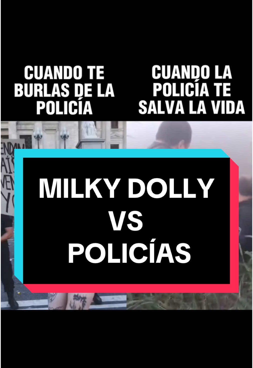 🇦🇷 Policías salvan la vida de la influencer Milky Dolly que se burlaba de la policía.