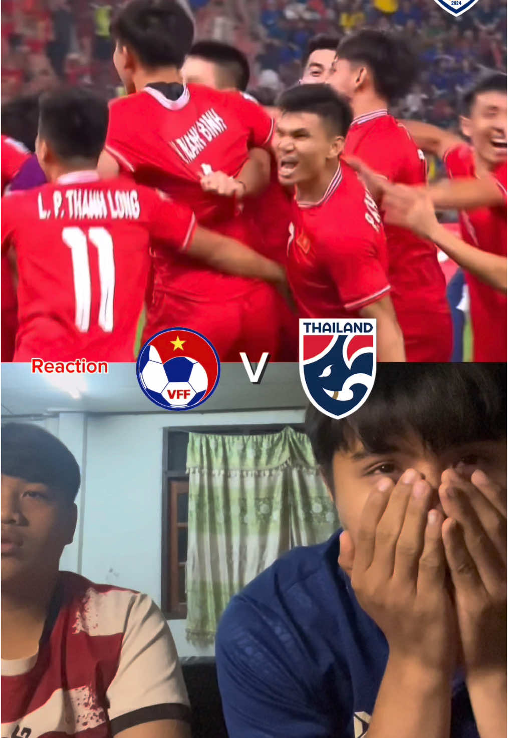 เชียร์ไทยสุดหัวใจ🏟️💔#ฟุตบอล #ทีมชาติไทย #บอลไทย #อาเซี่ยนคัพ #football #reaction #รีแอคชั่น 