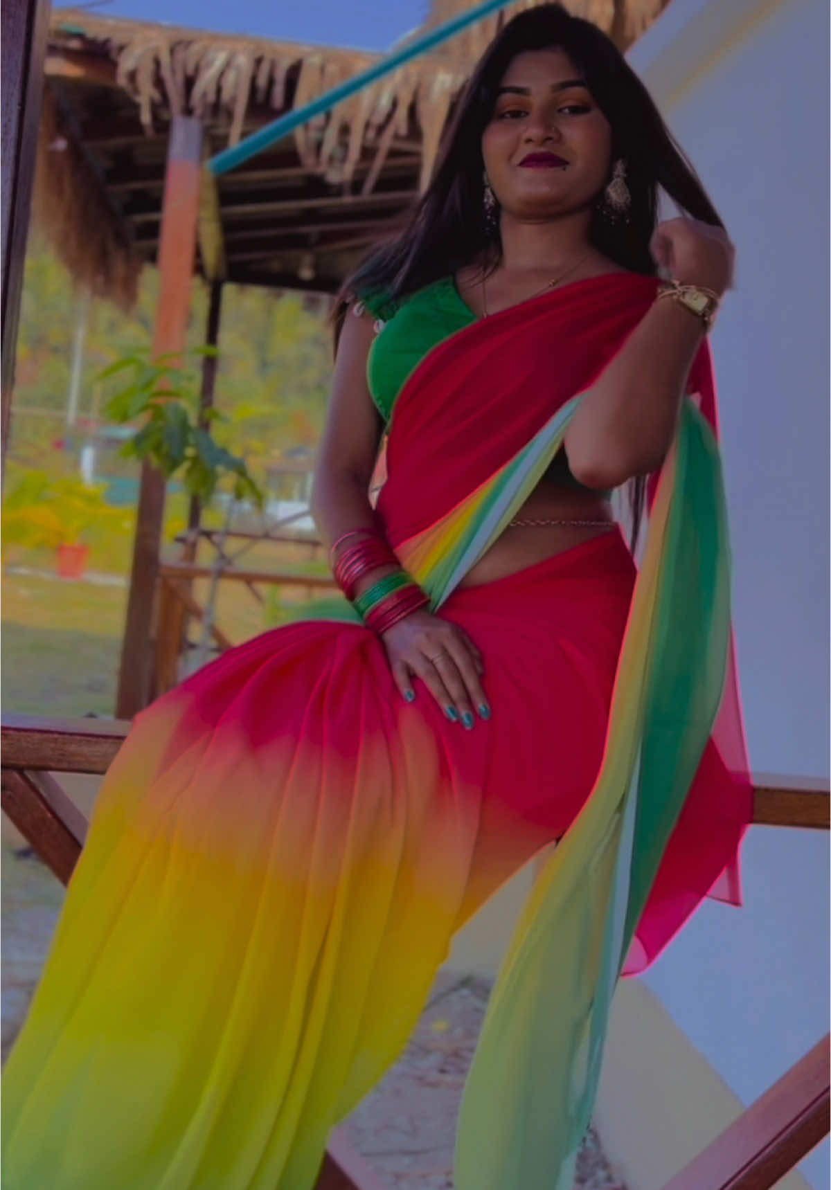 Saree🔥🌈#viral_video #foryoupagе #trending #travellifestyle #bdgirl #bristy✨🌸 #bdtiktok #bdtiktokofficial🇧🇩 #viwes #