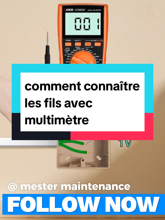 comment connaître les fils avec multimètre #fyp #électricité #viral_video #viraliza #viralvideotiktok #viralvideotiktok #pro #follow #fyppppppppppppppppppppppp #foru #الشعب_الصيني_ماله_حل😂😂 #تيكتوك_عربي #تيك_توك_العرب #likee #كهرباء #كهرباء_منازل #viralvideos #viralditiktok #electrician #electric #mestermaint 