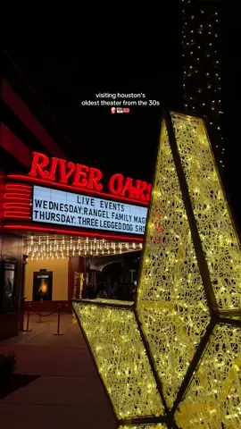 The theater reopened last year, and I watched Wicked and Nosferatu here. You can now order food, drinks, and popcorn straight to your seats.  Tickets cost around $17 🎟️  #thingstodoinhouston #houston #htx #riveroaks #houstonfood #hiddengems 