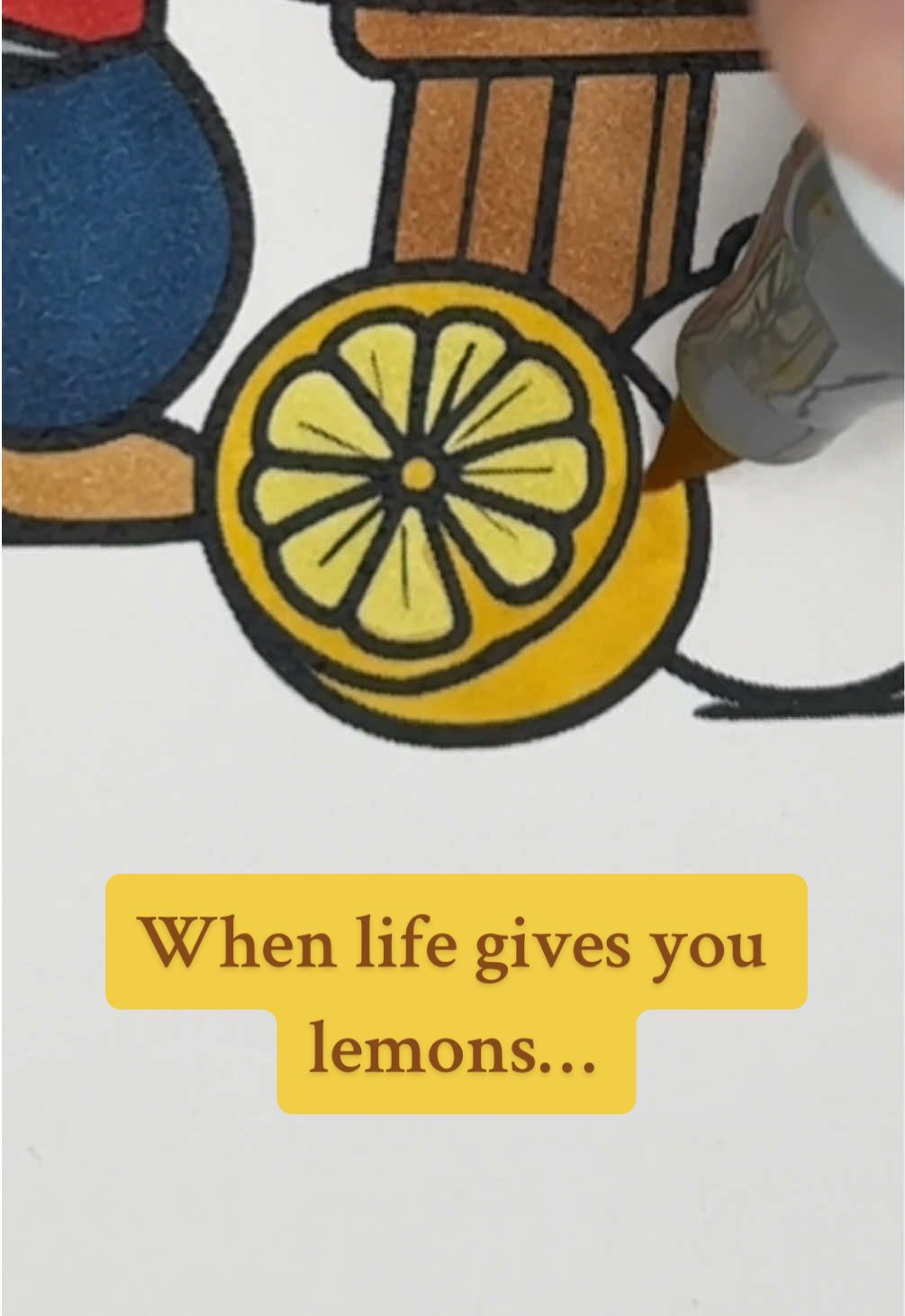 When life gives you lemons 🍋  #coloring #coloringbook #coloringpages #whenlifegivesyoulemons #lemonade #fyp 