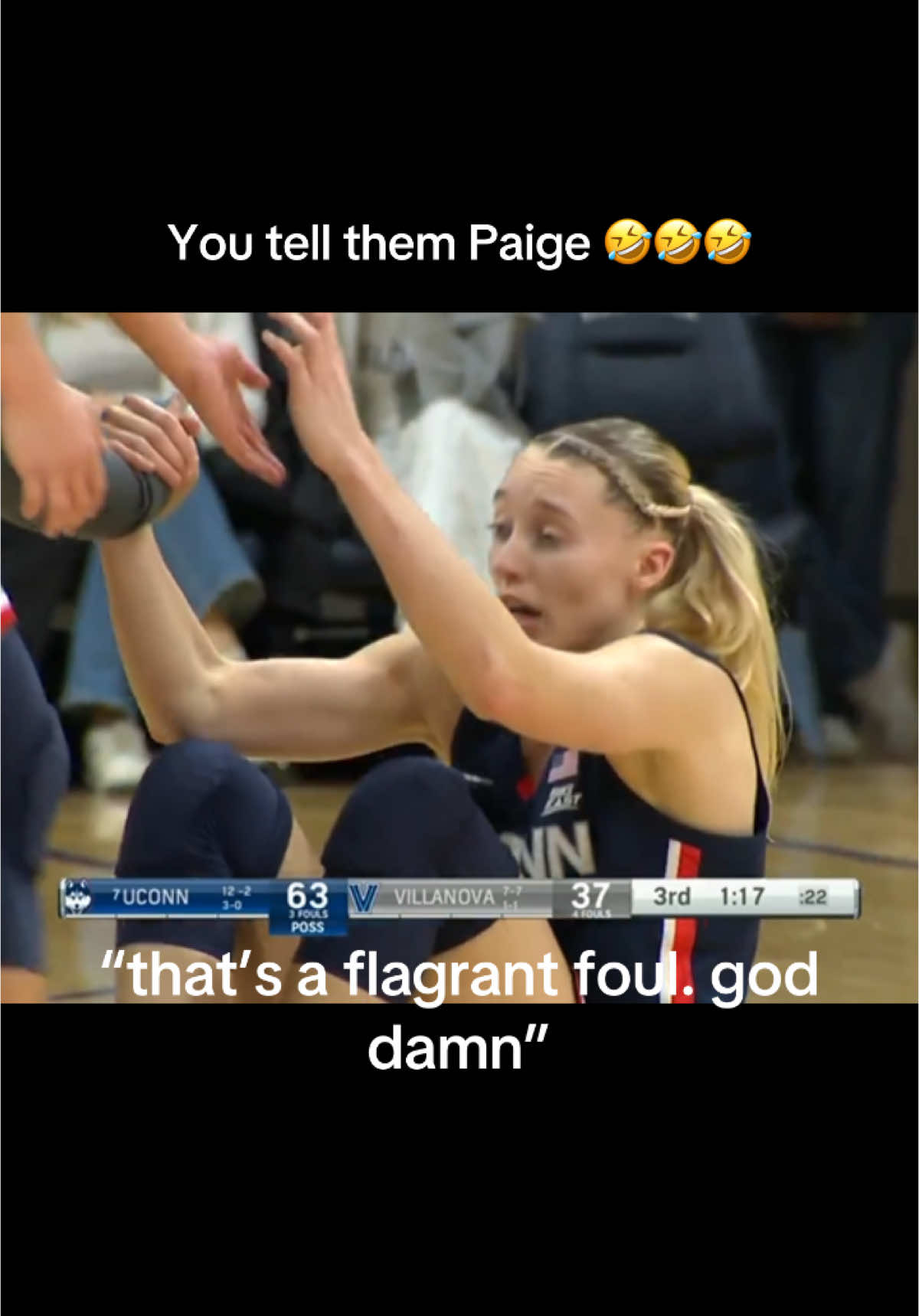 paige bueckers will always have that genuine convo with the ref #uconnwbb #paigebueckers 