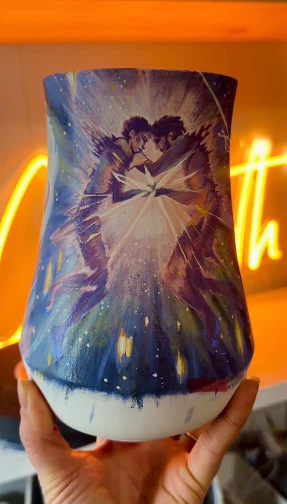 “In all timelines, in all possibilities… Only you.” . . . #arcane #arcanefanart #pottery #underglaze #underglazepainting #arcaneviktor #arcanejayce #jaycexviktor 