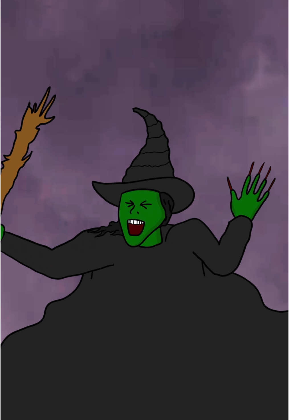 Defying Gravity EXTENDED 🔥 follow us on YT and IG for more stupid cartoons 😎 #wicked #defyinggravity #cartoon #animated #witch #musical #witch #elphaba