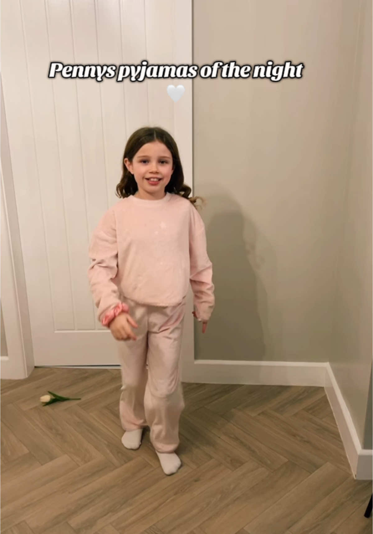 Penny just loves been in her pjs💗 We will defo miss our pj days when normality resumes tomorrow. #pjs #daughtersoftiktok #curlscheck #hairenvy #primark #mumsoftiktok #tik_tok #fyp 