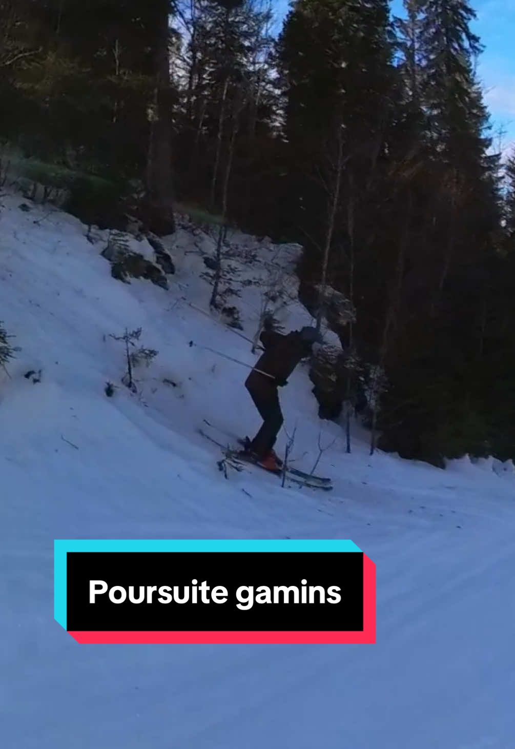 Vous auriez fait quoi à ma place ?? #skitok #gamins #chute #poursuite #ski 