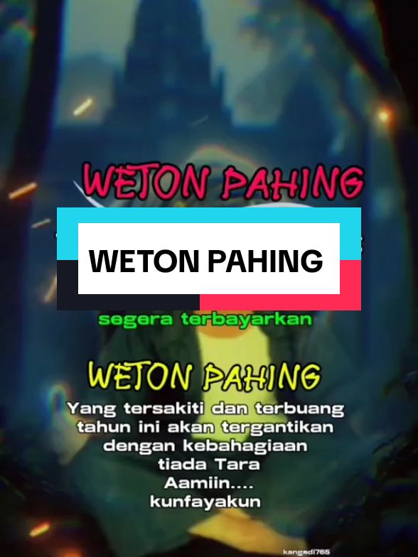 WETON PAHING #kangedi765 #weton #primbon #trending #fyp 