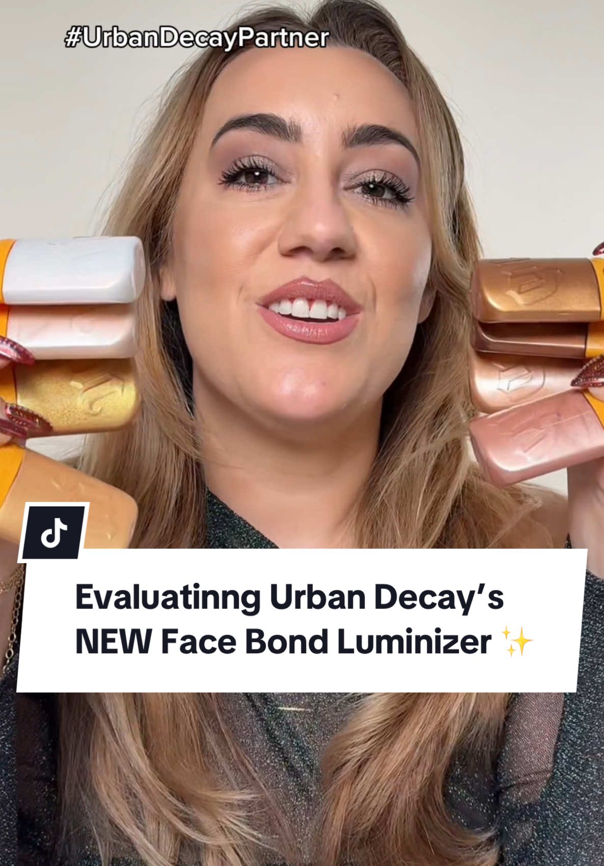 We partnered with @urban decay to introduce their new Face Bond Luminizer—your new go-to for that beautiful glow that will actually stay in place all day! These luminizers are available in eight beautiful shades and deliver a stunning, radiant finish that elevates your makeup game immediately. Whether you’re going for a soft, natural glow or a bold, illuminated look, the buildable formula makes it so easy to customize your shine. Plus, they’re super versatile—I wanted to show you a few different ways you can use them but because they’re face + eye + cheek, the possibilities are endless! Use them solo for a fresh, dewy vibe or layer them up for maximum impact. Thank you, Urban Decay, for creating the glow of our dreams with the cutest, mess free packaging! #UrbanDecayPartner #UrbanDecay #UDLuminizer #glowymakeup #glow #Luminizer #beauty