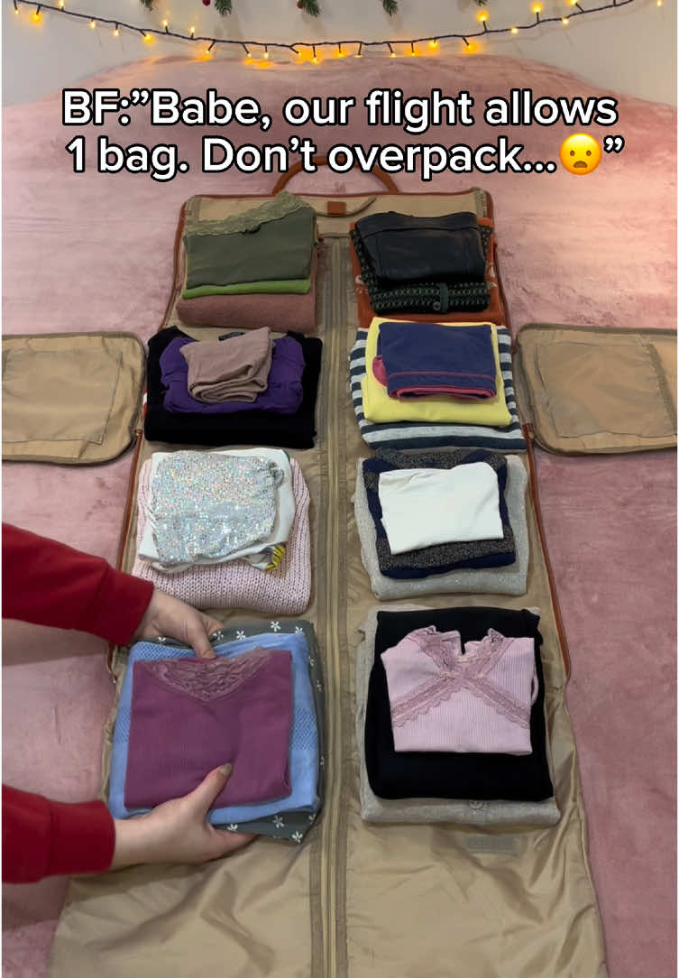 Overpacking without luggage fees is a blessing #girlythings #travelgirl #girlytok #travelbag 