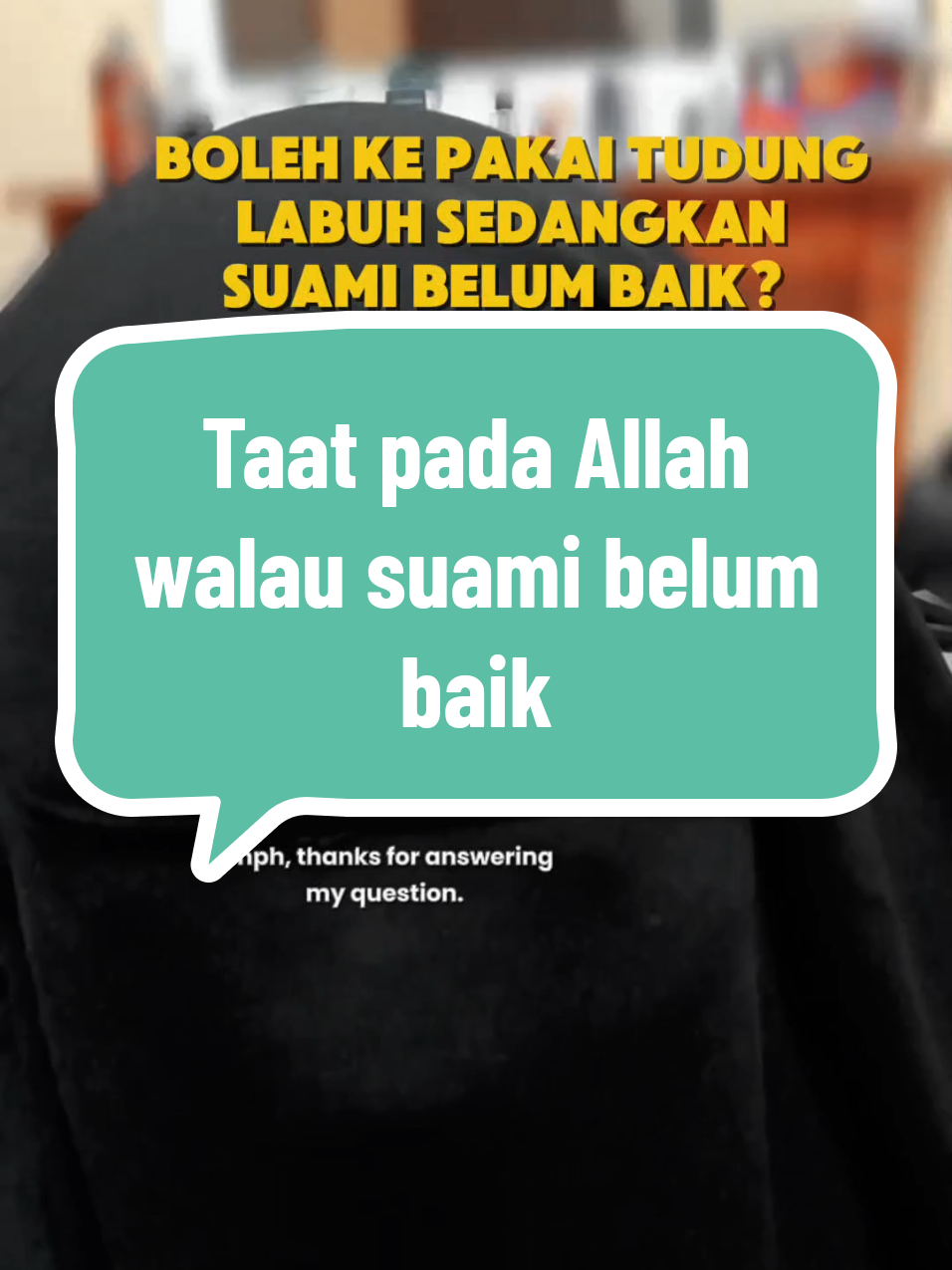 Teruskan taat pada Allah dan tambah ketaatan walaupun suami masih belum baik. Tiada manusia yang sempurna di dunia ini. Banyakkan berdoa untuk org lain apa lagi untuk pasangan yang kita cintai serta keluarga.  Kita semua nak menuju ke syurga Allah SWT.  #LIVE #TikTokLIVE #foryou #LIVEhighlights #onlinetrainer #burqa #niqab #fitnessmotivation #personaltrainer #fitmuslimah 