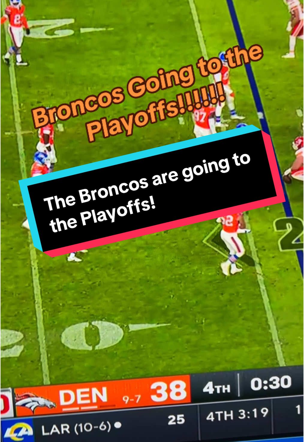 The Denver Broncos are going to the Playoffs!!! #acshear #nflweek18 #broncos #chiefs #NFLPlayoffs 