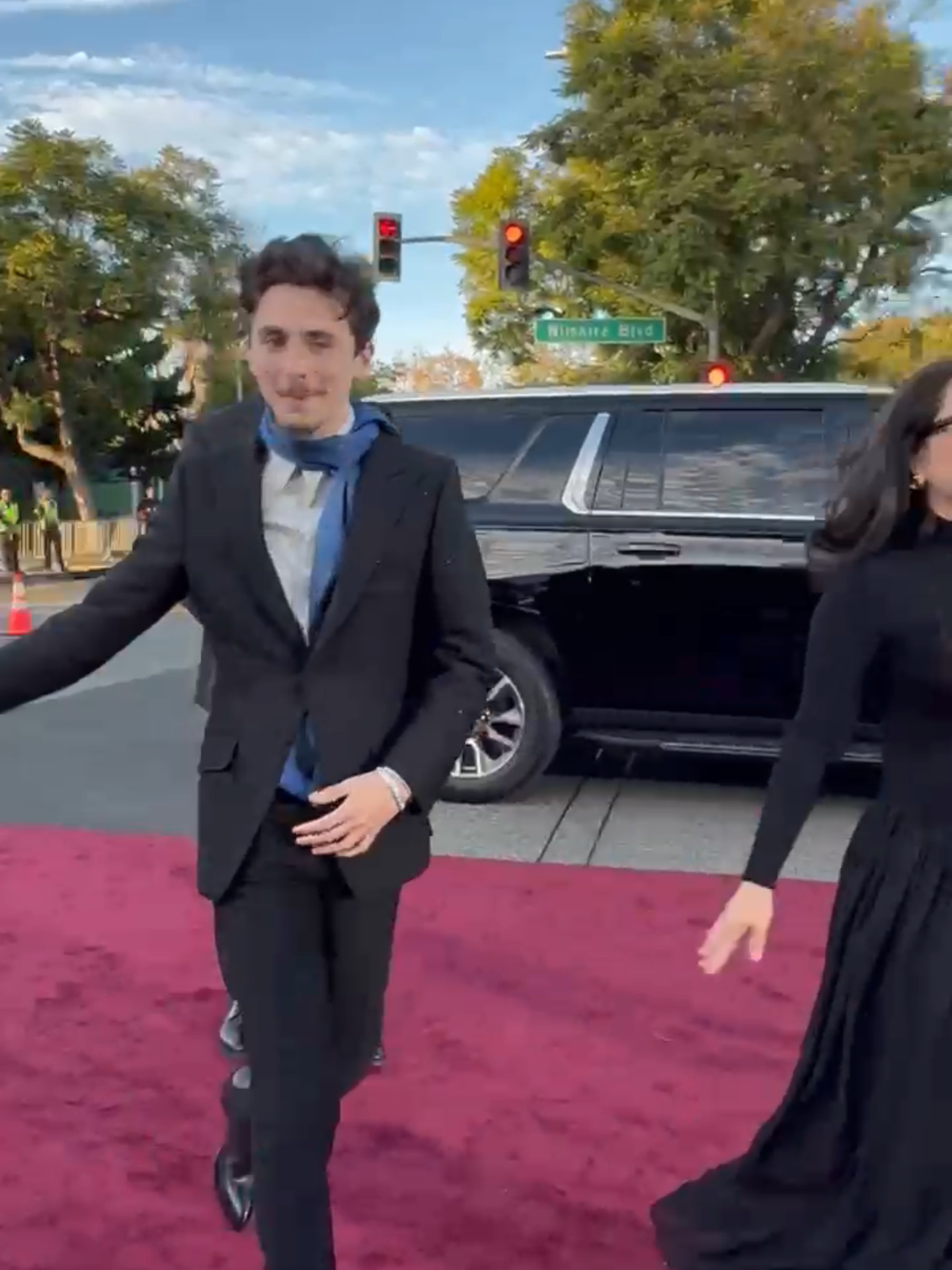 Timothée Chalamet making us blush making his way down the #GoldenGlobes red carpet. 🥰