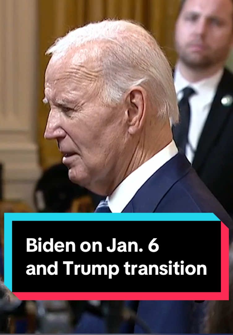 President Biden answers questions about Jan. 6 and the presidential transition after signing the Social Security Fairness Act at the White House. “I think what he did was a genuine threat to democracy. I'm hopeful that we are beyond that,” the president said in response to a question about President-elect Trump. #biden #trump #january6 #democracy 