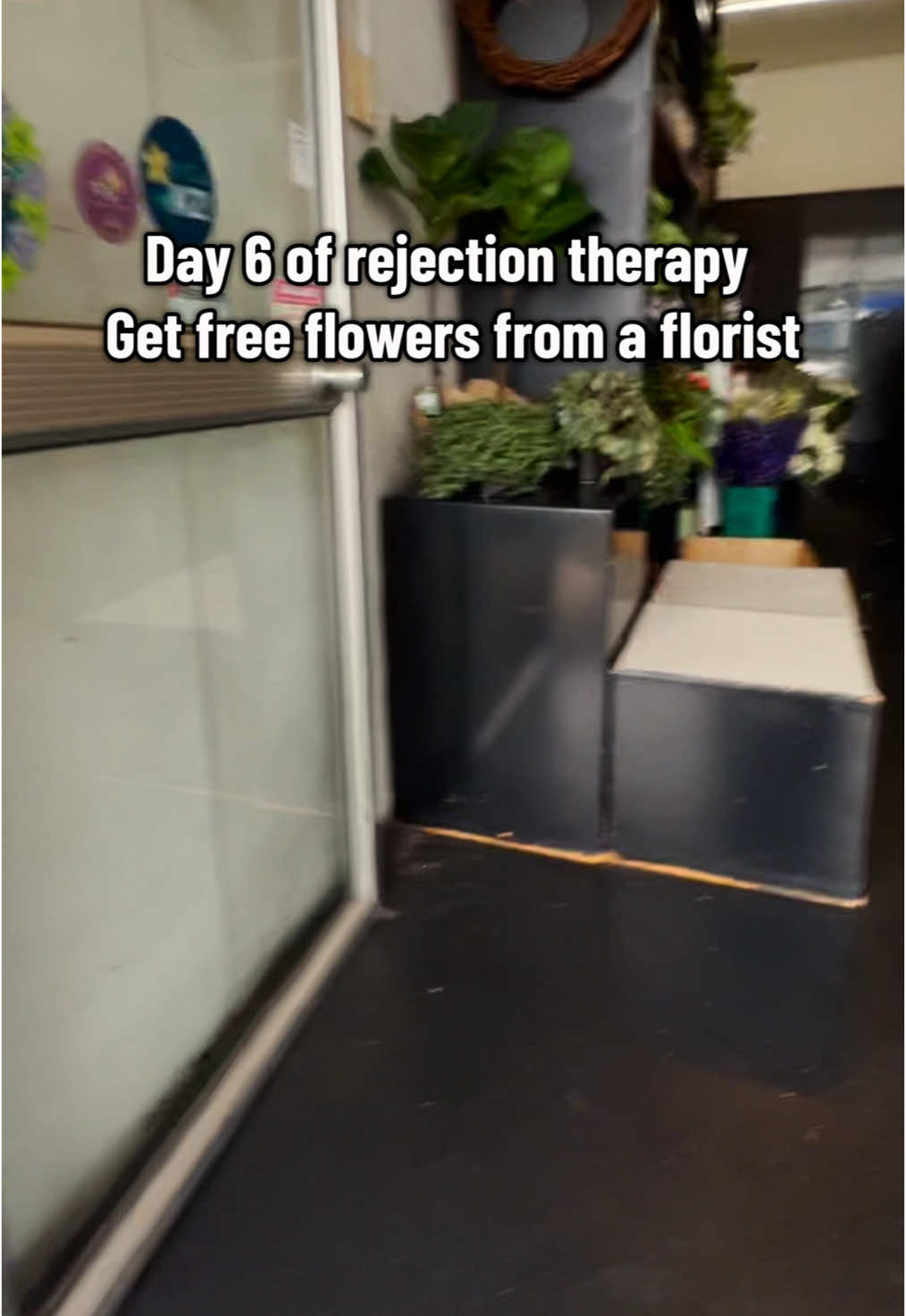 day 6: get free flowers from a florist (to give to a stranger) #rejectiontherapy #rejection #askingstrangers #stranger #socialexperiment #florist #fyp #foryoupage