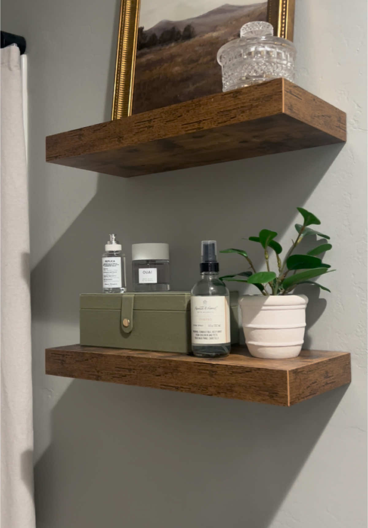 the cutest floating shelves for my guest bathroom! easy install (says my husband)  #fyp #bathroom #bathroomdecor #homedecor #homedecorideas #bathroomdesign #targethome #floatingshelves #shelves #easyinstallation #haul 