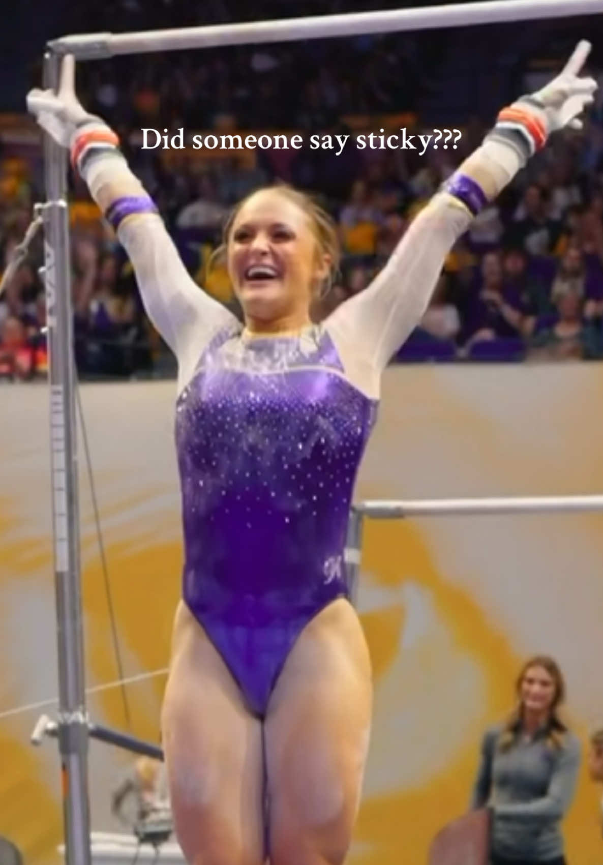 Sticky feet wins the meet!!! #gymnastics #sports #trending #sticky #retiredathlete 