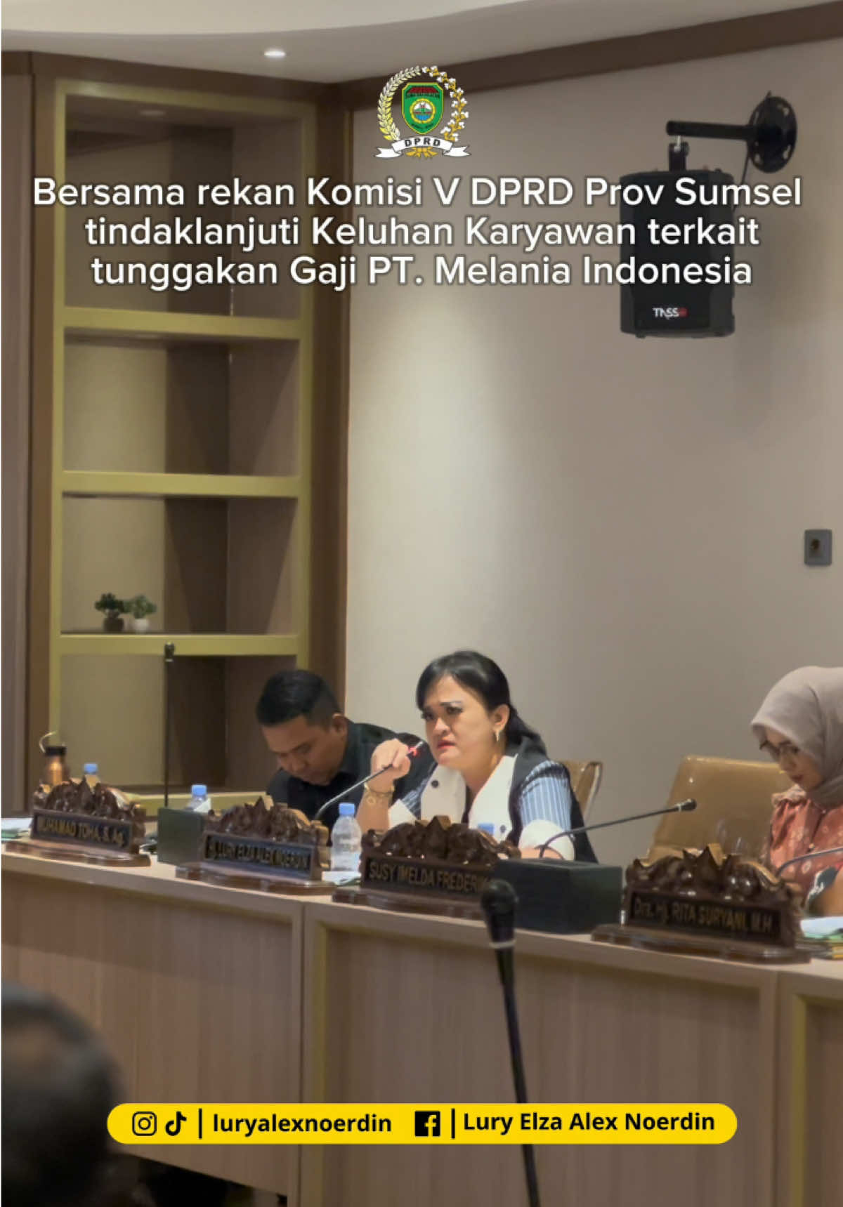 Bersama rekan-rekan Komisi V DPRD Provinsi Sumsel, kami melakukan tindak lanjut serius terkait keluhan karyawan tentang tunggakan gaji di PT. Melania Indonesia.  Kami berkomitmen untuk memastikan hak-hak pekerja terpenuhi dan memperjuangkan solusi yang adil bagi semua pihak. ✊🏻 #luryalexnoerdin #dprdsumsel #luryelzaalexnoerdin #sahabatlury #komisiv #dprdprovsumsel