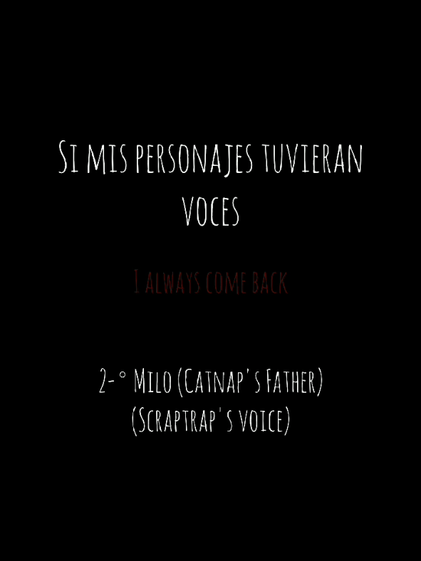 Segundo personaje: Milo (el padre de Catnap) con la voz de Scraptrap en FNAF Simulator 🗿🗿🗿🗿🗿🗿 Denle cariño hijitos, hacer esto no es tan fácil como piensan 😔💔 #tiktokponmeenparatiporfa #foru #foruyou #tiktokhazmefamosa #tiktokhazmeviral #fypp #yfpシ #voice #fyp #smilingcritters #smilingcrittersau #scraptrap 