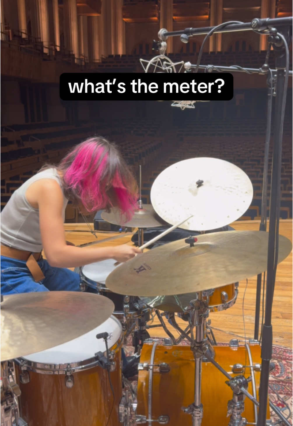 hint: not 4/4! #drums #oddmeter #drummer #musician #pinkhairdontcare 