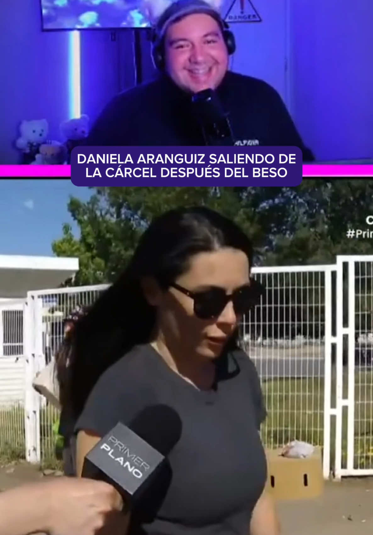 Daniela aranguiz saliendo de la cárcel después del beso 😒 #danielaaranguiz #jorgevaldivia #primerplanocl #primerolanochv #chilevision #farandulachilena 