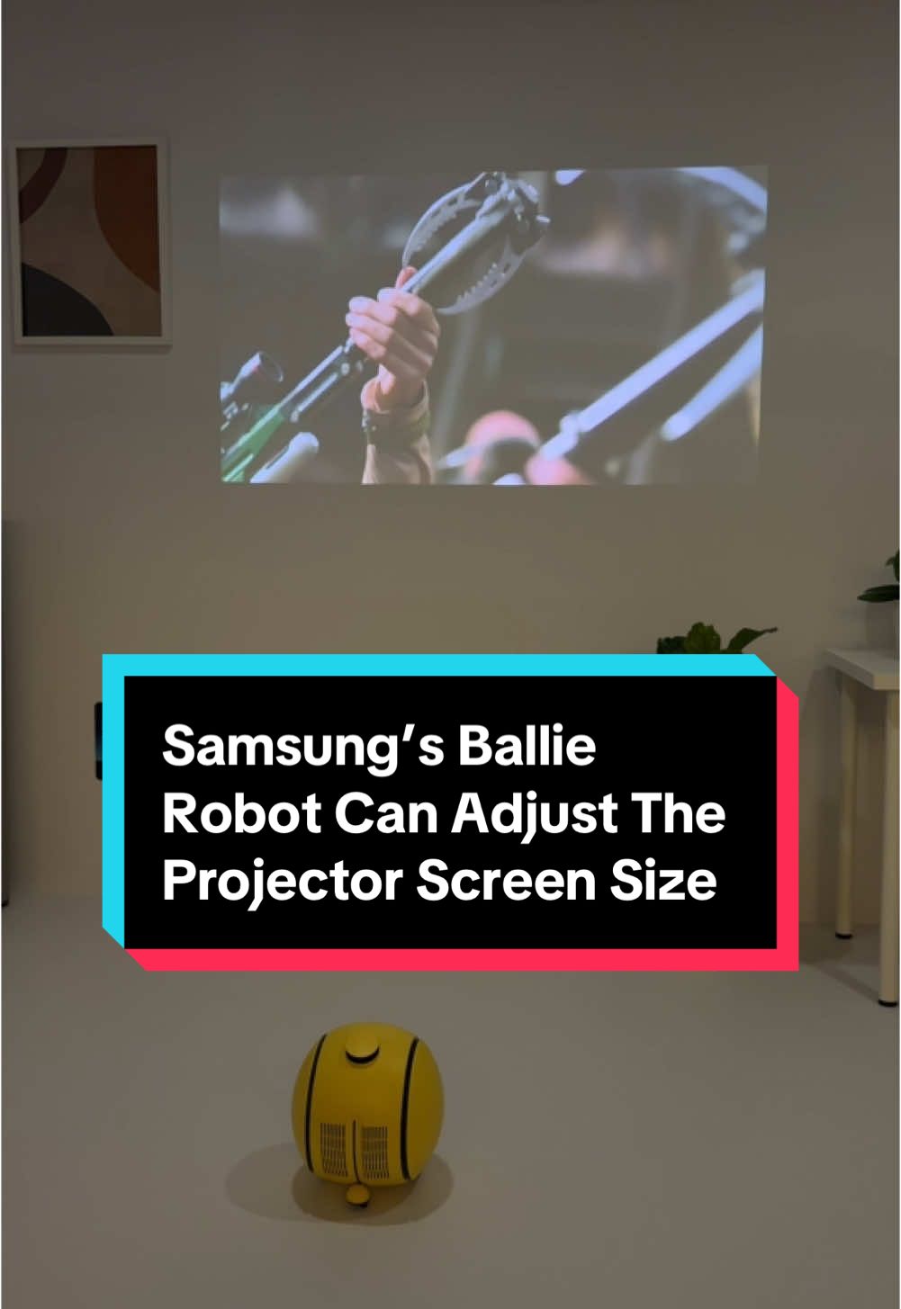 #Samsung just announced their home #robot Ballie will be coming to market in 2025. Here’s one of many things this home robot companion can do. #tech #homerobot #robotcompanion. 