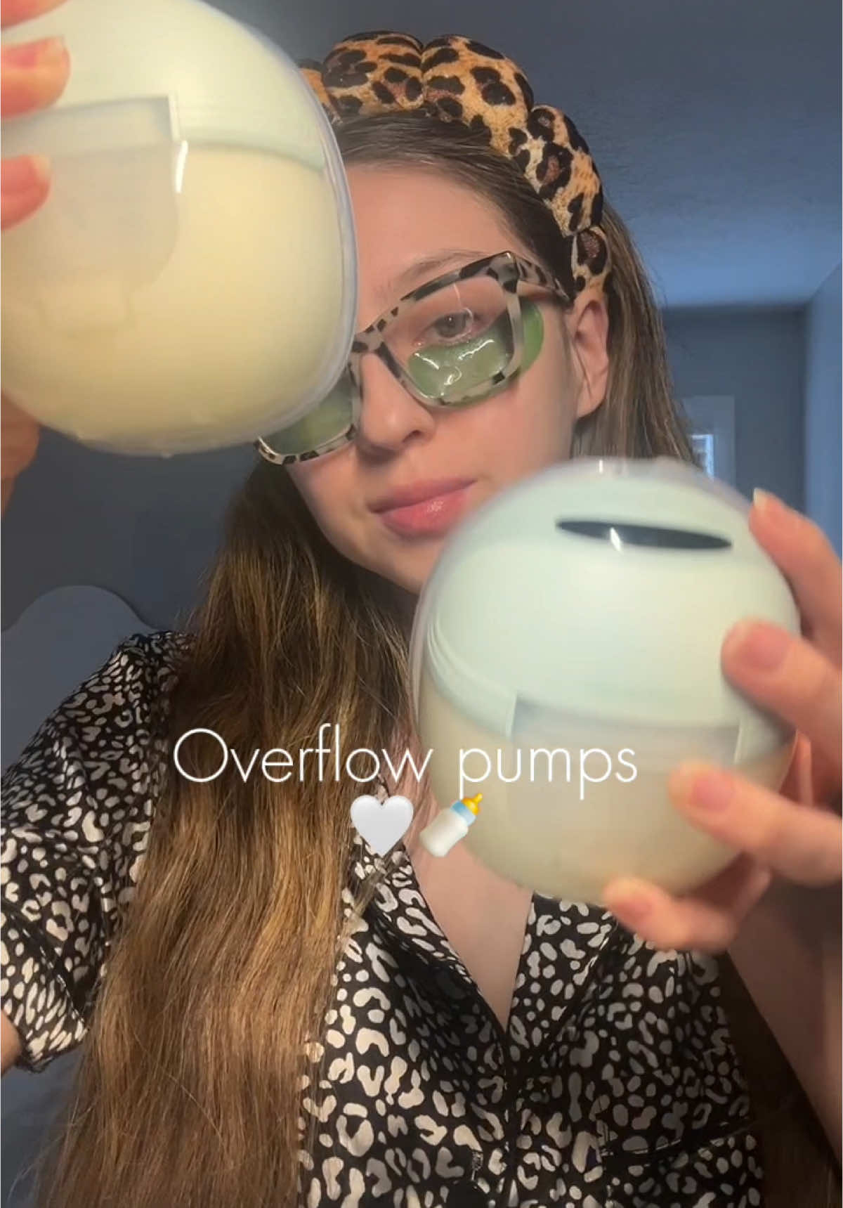 Pumping is a job 🍼🐮| At least these eye patches help me feel alive & freeh 🤍☁️| @MomMed_Official S21 Wearable Pumps :  @Zenni Optical : eyeglasses  #postpartum #mommedpump #pumpingtips #pumpingexclusively #pumpingmama #pumpingtips #mommedpumpreview #wearablepumpreview #pumping #pumpingmoms #pumpandpour 