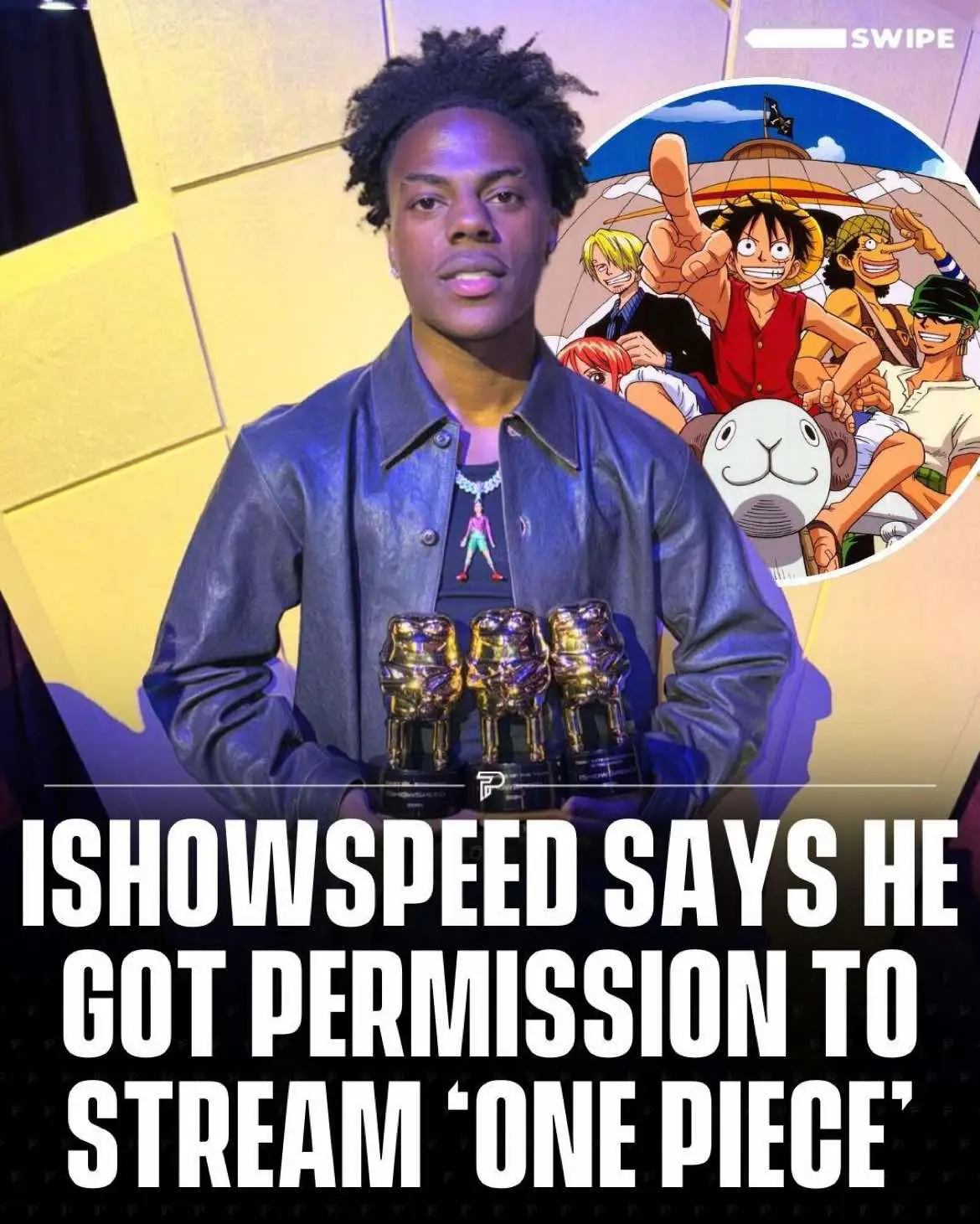 Popular streamer IShowSpeed has revealed that he has received permission from Toei Animation to stream the entirety of One Piece, his favorite anime, without facing takedown issues. 📺😮 Claiming to be the first creator granted such a privilege, Speed shared that he spoke directly with a One Piece producer to secure the rights.  #RoadTo17Million #Pubity 