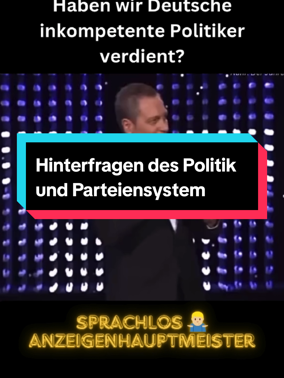 Ist unser Parteien-System noch richtig, wenn es permanent Inkompetenz fördert? 🤷🏼‍♂️